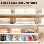 SortNStore Shelf Dividers Purse Organizer for Closet: 6-inch Tall(Shorter Version) Acrylic Handbag Organizer - Small Space Se