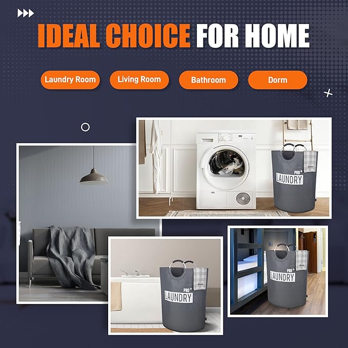 Caroeas Super Large 150L Laundry Basket Pro, Waterproof Laundry Hamper, Collapsible Laundry Basket Easy Storage, Clothes Hamp