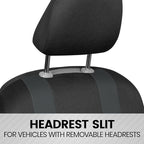BDK carXS Charcoal Gray Two-Tone Car Seat Covers with Matching Back Seat Cover, Made to Fit Most Auto Truck Van SUV, Interior