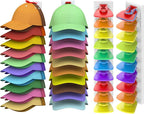 Volnamal Hat Organizer for Baseball Caps, 2 Pack Hold Up to 40 Hats, Hat Rack for Wall Space Saving, Hat Hanger w/Strong Adhe