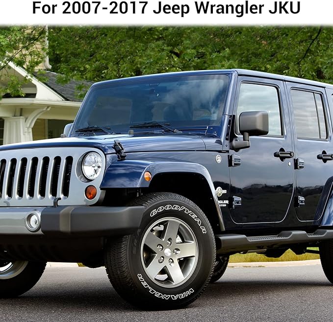 Hoolcar Windshield Sunshade Side Window Sun Shade Sunscreen Heat Insulation Sun Visor for 2007-2017 Jeep Wrangler JK JKU, 8PCs