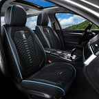 Coverado Car Seat Covers Full Set, 5 Seats Universal Seat Covers for Cars, Breathable Fabric Faux Leather Auto Seat Cushions,