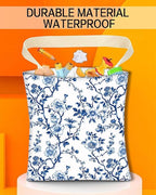 Car Trash Can, Durable Hanging Car Trash Garbage Bag, Cute Automotive Garbage Cans Organizer, Cute Blue Floral