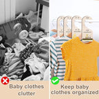 8Pcs Winnie Baby Closet Dividers, Double-Sided Wooden Baby Clothes Organizer for Classic Pooh Wardrobe