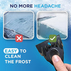 RevHeads Ice Scraper for Car Windshield & Windows - Tough Reinforced Plastic Handle - Chisel Side for Frost, Claw Side for ICY Chunks