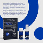 Nano Ceramic Coating for Cars' Windshield: Hydrophobic Glass Coating Spray Kit Provides Advanced Rain Visibility, Repels Dirt