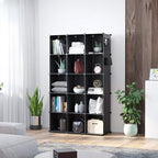 C&AHOME Cube Storage Organizer, 16-Cube Shelves Units, Plastic Storage Cubes, DIY Closet Organizer, Modular Closet Storage Sh