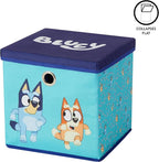 Idea Nuova Bluey Collapsible Fabric Storage Cube,10” Organizer Bin with Lid for Bedroom, Playroom, and Closet