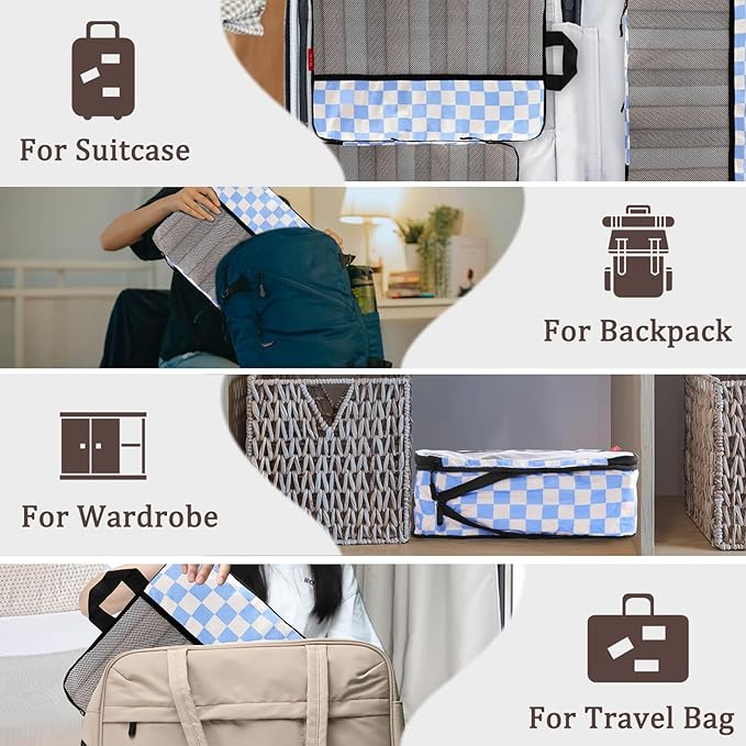 U+U 4 Set Compression Packing Cubes - Ultralight Travel Organizers, Space-Saving Suitcase Organizer, Expandable Packing Cubes
