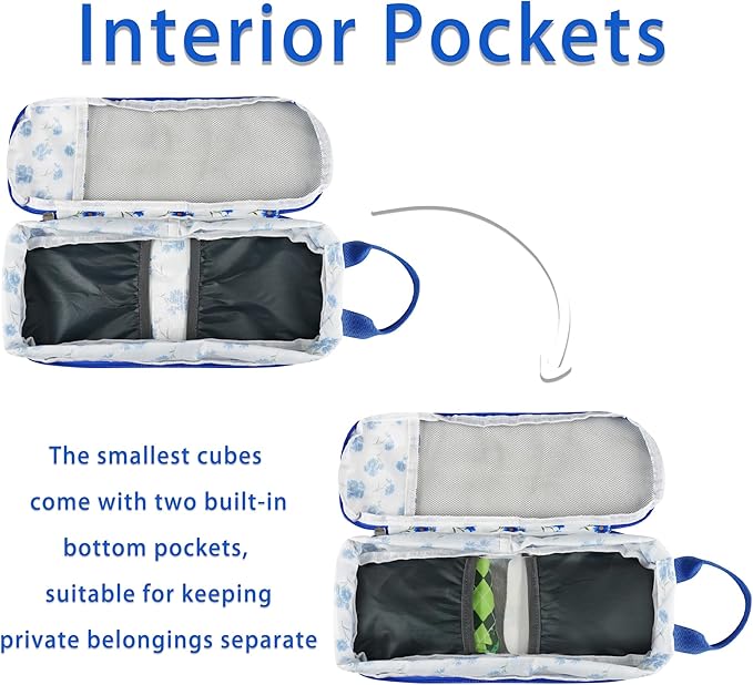 7 Pcs Compression Packing Cubes for Travel Luggage, Lightweight Suitcase Organizer Bags Set, Compression Packaging Cube for T