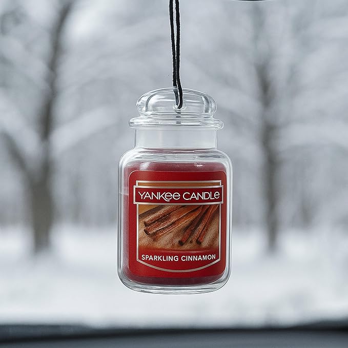 Yankee Candle Car Jar Ultimate, Sparkling Cinnamon, 0.96 OZ (Pack of 6)