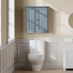 ChooChoo Bathroom Wall Cabinet, Over The Toilet Space Saver Storage Cabinet, Medicine Cabinet with 2 Door and Adjustable Shel