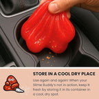Slime Buddies Car Cleaning Gel Putty - 3 Pack Strawberry Scent Interior Detailing Tool for Cup Holder, Air Vent & Keyboard - 