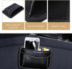 Car Seat Side Pocket Organizer, PU Leather Mini Auto Seat Storage Bag, Pen Phone Holder Tray Pouch Vehicle Seats Gap Filler, Universal Organize for Documents Registration Notepad