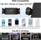 Shock-Resistant CD Slot Phone Holder for Car, CD Player Phone Mount with Adjustable Clamp, 360° Rotation, Non-Slip, Single-Button Release, Heat-Resistant, Universally Compatible with iPhone & Samsung