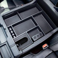 JDMCAR Compatible with Toyota Tundra Accessories 2014-2021 Center Console Organizer, Insert ABS Black Materials Tray, Armrest Secondary Storage Box - Full Tray