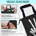 Car Garbage Bag Skeleton Hand Peace Sign Drawstring Car Trash Bag Hanging for Back Seat with Adjustable Buckle Canvas Vehicle Trash Can Easy-to-Install