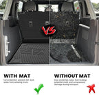 LASFIT Cargo Mat+Rear Back Seat Protector+Underfloor Storage Mat for Ford Bronco 4-Door 2021-2026 TPE All Weather Protection Liners Waterproof Backrest Mat Custom Fit Non-Slip Easy Clean
