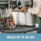 CleverMade Collapsible LUXE Tote - Reusable Grocery Shopping Storage Bag Organizer w/Handles Reinforced Bottom