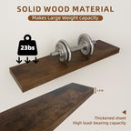 Floating Shelves for Wall, 23.6 inch Long Set of 3 Wood Rustic Wall Mounted Shelves, Display Shelf with Invisible Heavy, Larg