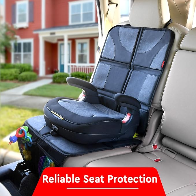 Helteko Car Seat Protector - 2 Pack Car Seat Cover for Child Carseat with Thickest Padding, 600D Oxford, Waterproof & Durable