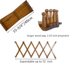 WEBI Accordion Wall Hanger,Expandable Wooden Hat Rack for Wall Mounted Coat Rack,Accordion Hat Hooks Holder for Baseball Caps