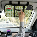 Car Sun Visor Organizer Easy to Store Car Visor Organizer with Multi-Pocket Card Holder Cars Interior Accessories Universal Fit for Most Cars SUV, Cucumbers Print