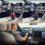 Phone Holders for Your Car, 2 in 1 Universal Cup Holder Expander Adjustable Base with Phone Mount, Long Arm with 360°Rotation