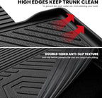 LASFIT Cargo Mat & Backrest Mats for Kia Sorento 2026 2025 2024 2023 2022 2021, All Weather TPE Custom Fit Cargo Liners Trunk Mat & SeatBack Mats Accessoires for Kia Sorento 2021-2026, Black