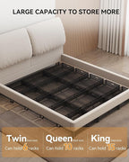 Under Bed Storage with Wheels, Foldable Pattern Carved Metal Under The Bed Storage, Tool-Free Assembly Under Bed Organizer, 6