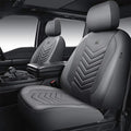 CAR PASS 3D Foam Mesh Leather Car Seat Covers Front Seats, Grey Breathable Front Seat Cover for Cars, Comfortable Universal F