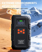 5000A Jump Starter with Air Compressor, Portable Car Battery Jump Starter with 150 PSI Tire Inflator for Up to 10.0L Gas and