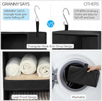 GRANNY SAYS Hanging Closet Shelf, 3-Shelf Foldable Hanging Organizers and Storage, Hanging Organizer for Camper Organization,