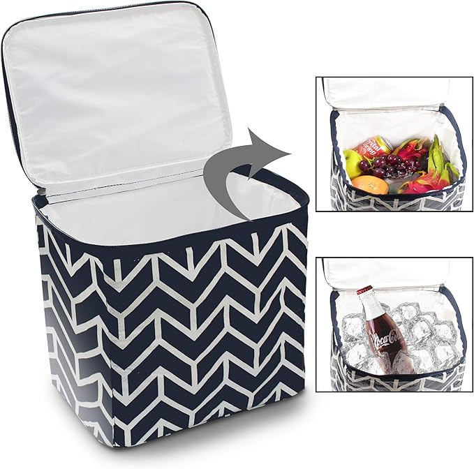 Trunk Organizer for car, Foldable Car Storage Bag Portable Insulation Cooler Bag Collapsible Vehicle Organizer Divider Storage