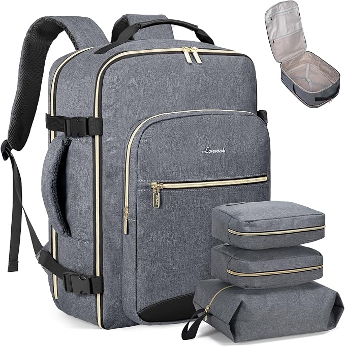 LOVEVOOK Travel Backpack for Women & Men 40L,Airline Approved Carry On Backpack Travel Essentials,TSA Carry on Luggage,Waterp