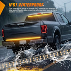 Nilight 48 Inch Truck Tailgate Strobe Light Strip Tail Emergency Bar Rear Window Warning Lamp Ultra-Bright Double Row 288 LED for Pickup Trailers Construction Vehicles Car SUV, Amber