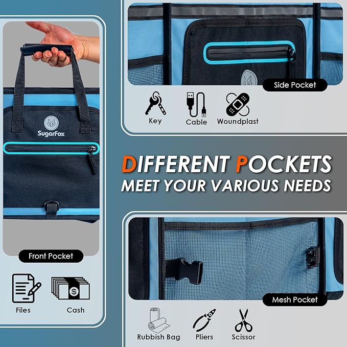 95L Car Trunk Organizer & Storage With 26L Ice Pack, Waterproof Foldable | Trunk Organizers for SUVs & Cars, Car Storage Organ