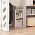 Furinno Cubic Closet Organizers and Storage, 2-Cube Closet Organizer, Open Shelf Closet Storage, Extra Thick Frame for Wardro