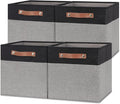 Temary Fabric Cube Storage Bins 12 Inch Decorative Storage Cubes Baskets 4 Pack Foldable Cube Storage Bins for Closet, Shelve
