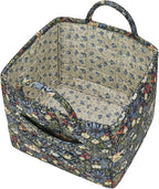 Boho Fabric Storage Basket, Large Capacity Laundry Basket, 12.2'' x 10.23'' x 10.23'' Collapsible Laundry Hamper with Easy Ca