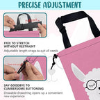 Car Garbage Bag Cute White Alpaca in Glasses Drawstring Car Trash Bag Hanging for Back Seat with Adjustable Buckle Canvas Vehicle Trash Can Easy-to-Install