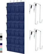 GORILLA GRIP Over the Door Shoe Organizer, 24 Large Breathable Mesh Pockets, Space Saving Hanging Storage Holder, Closet Rack