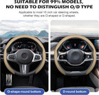 Frani Nappa Leather Steering Wheel Cover,Universal Fit 15 Inch-Premium Non-Slip Breathable Comfort Grip for Cars Trucks SUVs,Anti-Slip Durable Interior Upgrade Light Beige