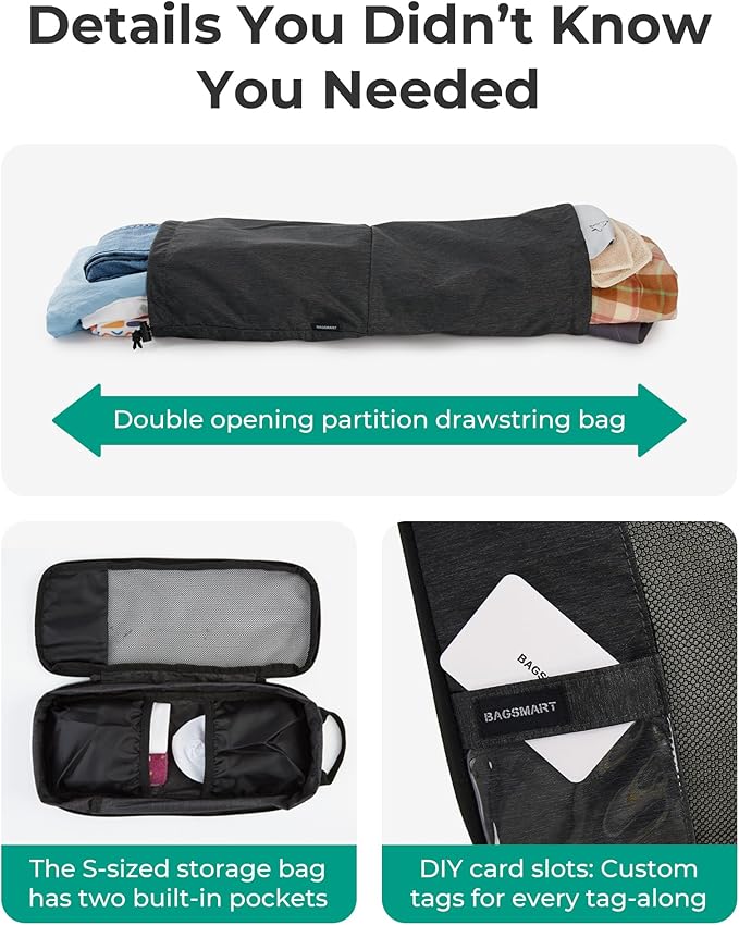 BAGSMART 6 Set /4 Set/2 Set Compression Packing Cubes for Travel, Lightweight Luggage Organizer Bags, Durable Space Saver Bag