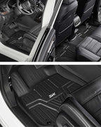 3W Floor Mats Fit for 2026 2025 2024 2023 Honda CR-V(Include Hybrid & CRV FCEV), Custom Fit Floor Liner for 1st 2nd Row Floor Liner TPE All-Weather Car Liners Black