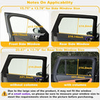 XCBYT 4-Pack Car Window Shades for Baby & Driver- Static Cling Side Window Sun Shade Combo with Transparent & Semi-Transparent - Car Window Covers with Glare & UV Blocker, Privacy Protection