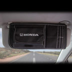 Plasticolor 006195R01 Honda Logo Car Truck or SUV Sun Visor Organizer, Auto Interior Pocket Organizer, Registration and Document Holder, Personal Belonging Sunglass Storage Pouch Organizer