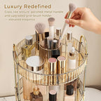 360° Rotating Makeup Organizer, Large-Capacity Skincare Make Up Storage 3 Tier Perfume Organizers Cosmetic Dresser Organizer 
