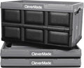 CleverMade Collapsible Storage Bins 46L (3-Pack) – Heavy Duty Collapsible Plastic Storage Bins, Stackable Folding Storage Bin