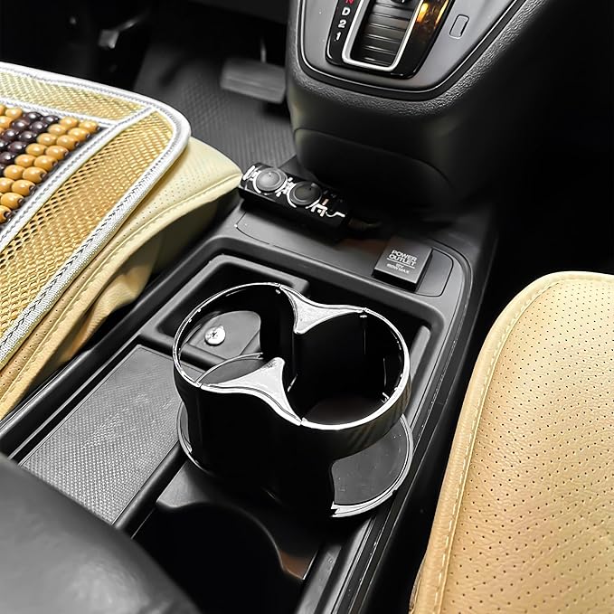 Double Cup Holder for Car, 2 in 1 Extra Cup Insert with Expandable Base, Multifunctional Extender Expander Adapter with Elast